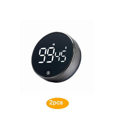 Round Digital Timer Stopwatch HD LED Electronic Studying Meditation Fitness Countdown Alarm Kitchen Gadget Home Supplies